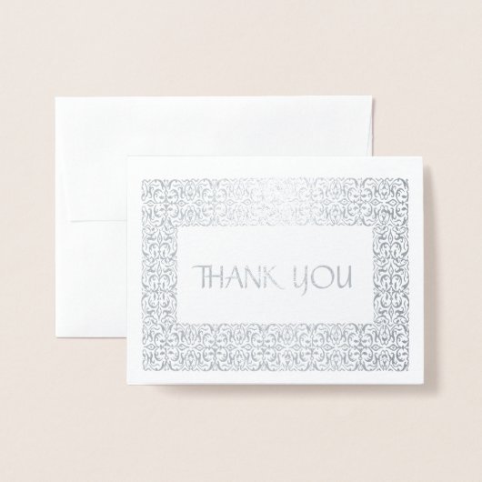 シルバーエレガンス全大事な行事「ありがとう」ノート 箔カード (封筒付き正面)