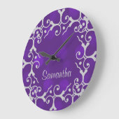 シルバーエレガンス紫の輝き。壁時計 ラージ壁時計 (傾斜)