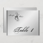 シルバーエレガンス結婚のテーブル番号 ポストカード (正面/裏面)