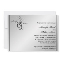 シルバーエレガンス結婚式招待状