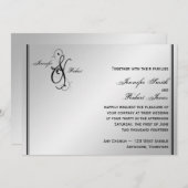 シルバーエレガンス結婚式招待状 招待状 (正面/裏面)