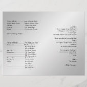シルバーエレガンス結婚式 プログラム (裏面)
