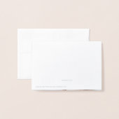 "シルバーエレガンス"パーソナライズされたベビーバプテスマ感謝していス 箔カード (裏面封筒付き)