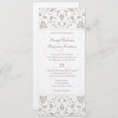 シルバーエレガンス-ユダヤ人結婚式招待状 招待状 (正面/裏面)