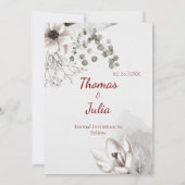 シルバーエレガントおよびホワイトフローラ セーブザデート (裏面)