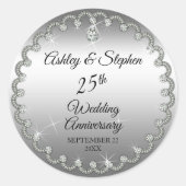 シルバーエレガントとダイヤモンド25周年記念 ラウンドシール (正面)