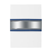 シルバーエレガントとネイビー・ブルーのカスタム 招待状ベリーバンド (裏面例)