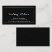 シルバーエレガントとブラック結婚ズ エンクロージャーカード (正面/裏面)
