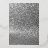 シルバーエレガントとブラック結婚ズ 箔招待状 (裏面)