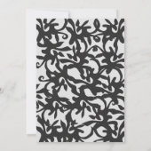 シルバーエレガントとブラック・アフリカ・アメリ結婚カの 招待状 (裏面)