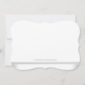 シルバーエレガントとブルーツインボーイ赤ちゃんシャワー 招待状 (裏面)