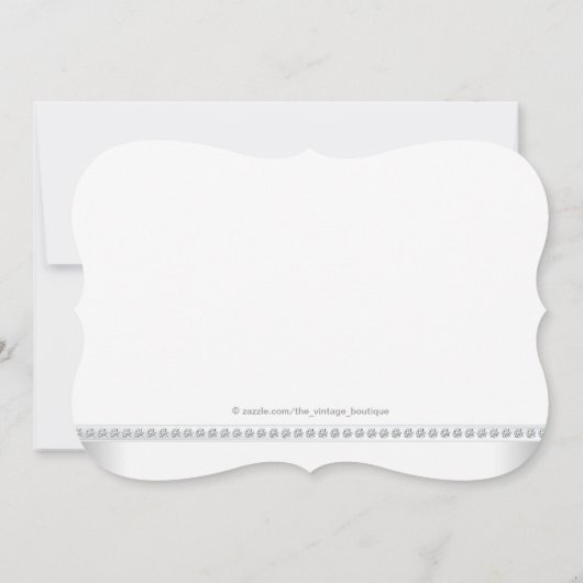 シルバーエレガントとブルーツインボーイ赤ちゃんシャワー 招待状 (裏面)