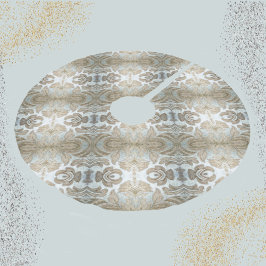 シルバーエレガントと金ゴールドトーンのヴィンテージ装飾品 ブラッシュドポリエステルツリースカート