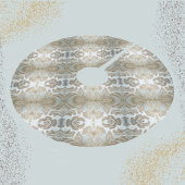 シルバーエレガントと金ゴールドトーンのヴィンテージ装飾品 ブラッシュドポリエステルツリースカート