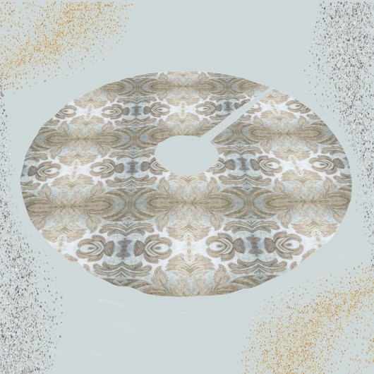 シルバーエレガントと金ゴールドトーンのヴィンテージ装飾品 ブラッシュドポリエステルツリースカート