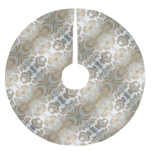 シルバーエレガントと金ゴールドトーンのヴィンテージ装飾品 ブラッシュドポリエステルツリースカート (正面)