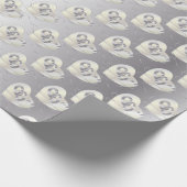 シルバーエレガントの結婚リングや輪 ラッピングペーパー (角)