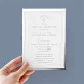 シルバーエレガントの聖体拝領 箔招待状