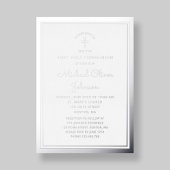 シルバーエレガントの聖書少年 箔招待状