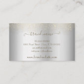 シルバーエレガントウィズゴールデンレイン美しいプロモーション 名刺 (裏面)