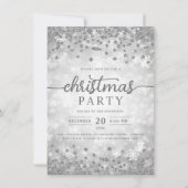 シルバーエレガントウィンターダイヤモンドクリスマスパーティー 招待状 (正面)