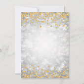 シルバーエレガントウィンターダイヤモンドクリスマス金ゴールド 招待状 (裏面)