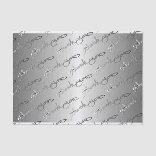 シルバーエレガントカラー「ありがとう」ハンドハイ書ド 薄葉紙 (正面)