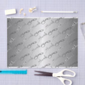 シルバーエレガントカラー「ありがとう」ハンドハイ書ド 薄葉紙 (クラフト)