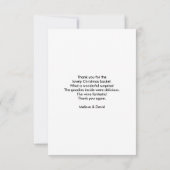 シルバーエレガントクリスマスボールありがとう サンキューカード (裏面)