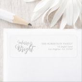 シルバーエレガントクリスマス差出人住所ラベル ラベル (インサイチュ)