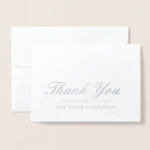 シルバーエレガントクロス悔やみや弔慰ありがとう 箔カード (封筒付き正面)