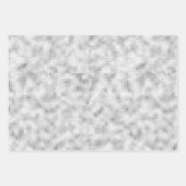 シルバーエレガントグラム銀きらきら光るグリッターギフト ラッピングペーパーシート (正面2)