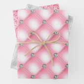 シルバーエレガントグラム銀きらきら光るグリッターギフト ラッピングペーパーシート (インサイチュ)