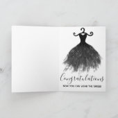 シルバーエレガントグリッターあなたがドレスグラード衣服することができる カード (内部)