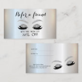 シルバーエレガントグリッターの点滅の紹介カード 紹介カード (正面/裏面)