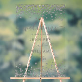 シルバーエレガントグリッターウェディングパーティーウェルカム アクリルサイン (ニュートラル)