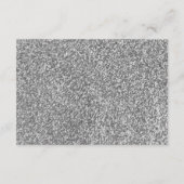 シルバーエレガントグリッターウェディングRSVPカード 出欠カード (裏面)