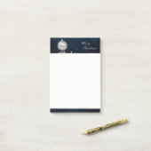 シルバーエレガントグリッターオーナメント- Post-it® Notes ポストイット (デスク上)