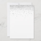 シルバーエレガントグリッタークリスマスパーティー 招待状 (裏面)