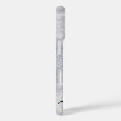 シルバーエレガントグリッタースクリプト | 名前をカスタムする Case-Mate iPhoneケース (裏面 / 右)