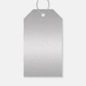 シルバーエレガントグリッタースノーフレーク ギフトタグ (裏面)