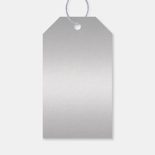 シルバーエレガントグリッタースノーフレーク ギフトタグ (裏面)