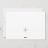 シルバーエレガントグリッタースノーフレークChristmas Photo シーズンカード (裏面)