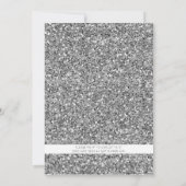 シルバーエレガントグリッタースパークルキンセアニェラ 招待状 (裏面)