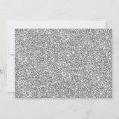 シルバーエレガントグリッタータイポグラフィ30歳の誕生日 招待状 (裏面)