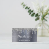 シルバーエレガントグリッタードリップスタイリスト 名刺 (スタンド正面)