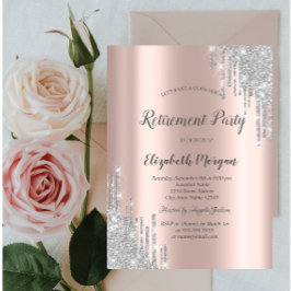 シルバーエレガントグリッタードリップスバラ金ゴールド退職 招待状