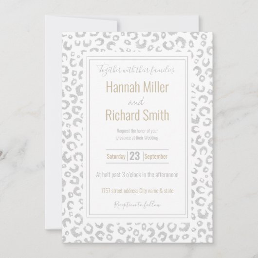 シルバーエレガントグリッターヒョウ柄 (正面)