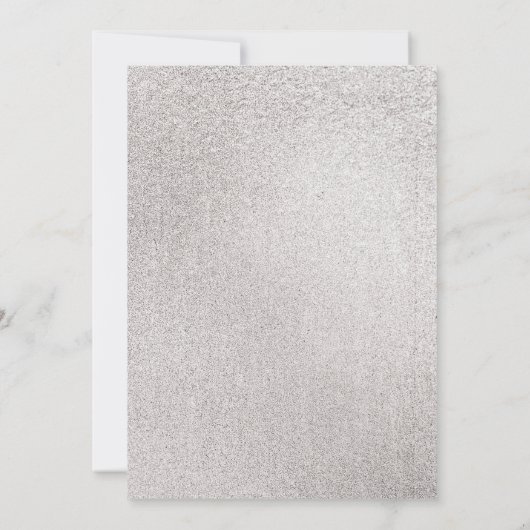 シルバーエレガントグリッターブラックニューイヤーイブパーティー 招待状 (裏面)