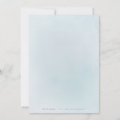 シルバーエレガントグリッターブルードレススウィート16 招待状 (裏面)